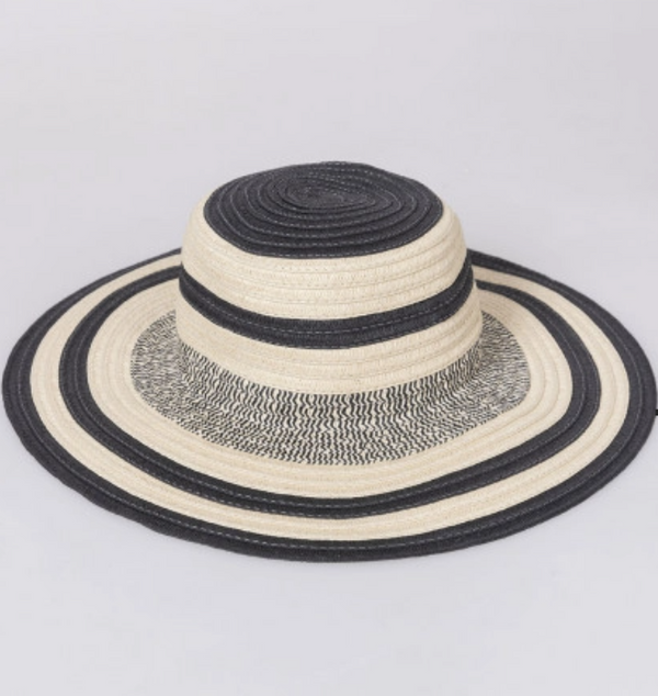 sombrero bicolor ala ancha