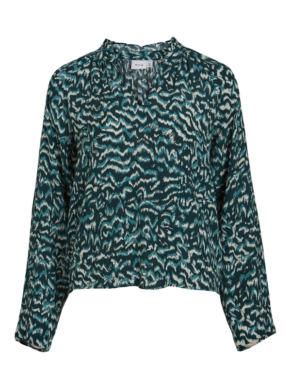 camisa animal print turquesas