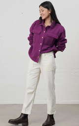 pantalon pana bolsillo crema
