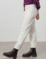 pantalon pana bolsillo crema