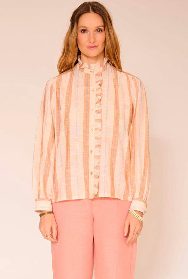 camisa rayas con volante