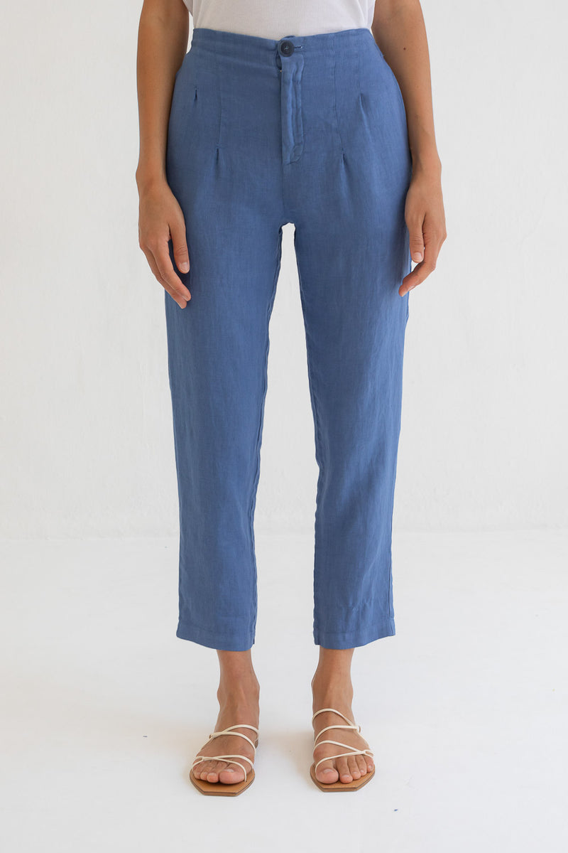 pantalon largo lino