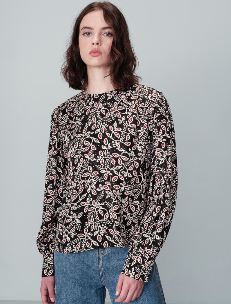 blusa abrochada atras dibujo