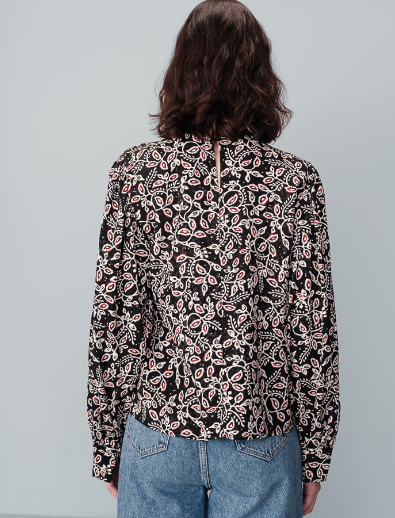 blusa abrochada atras dibujo