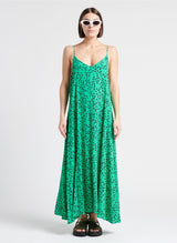 vestido estampado tirantes verde