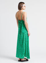 vestido estampado tirantes verde
