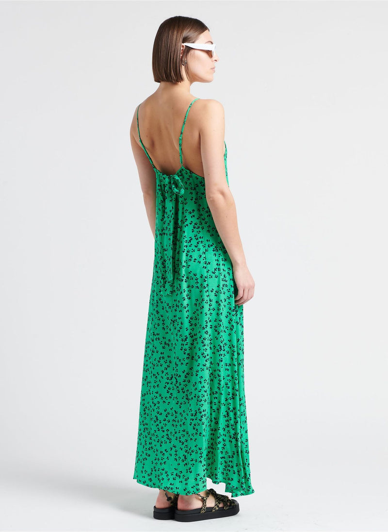 vestido estampado tirantes verde