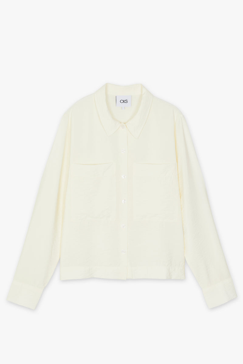 Camisa viscosa bolsillos pecho