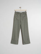Pantalon cuadros bolsillo delantero verde