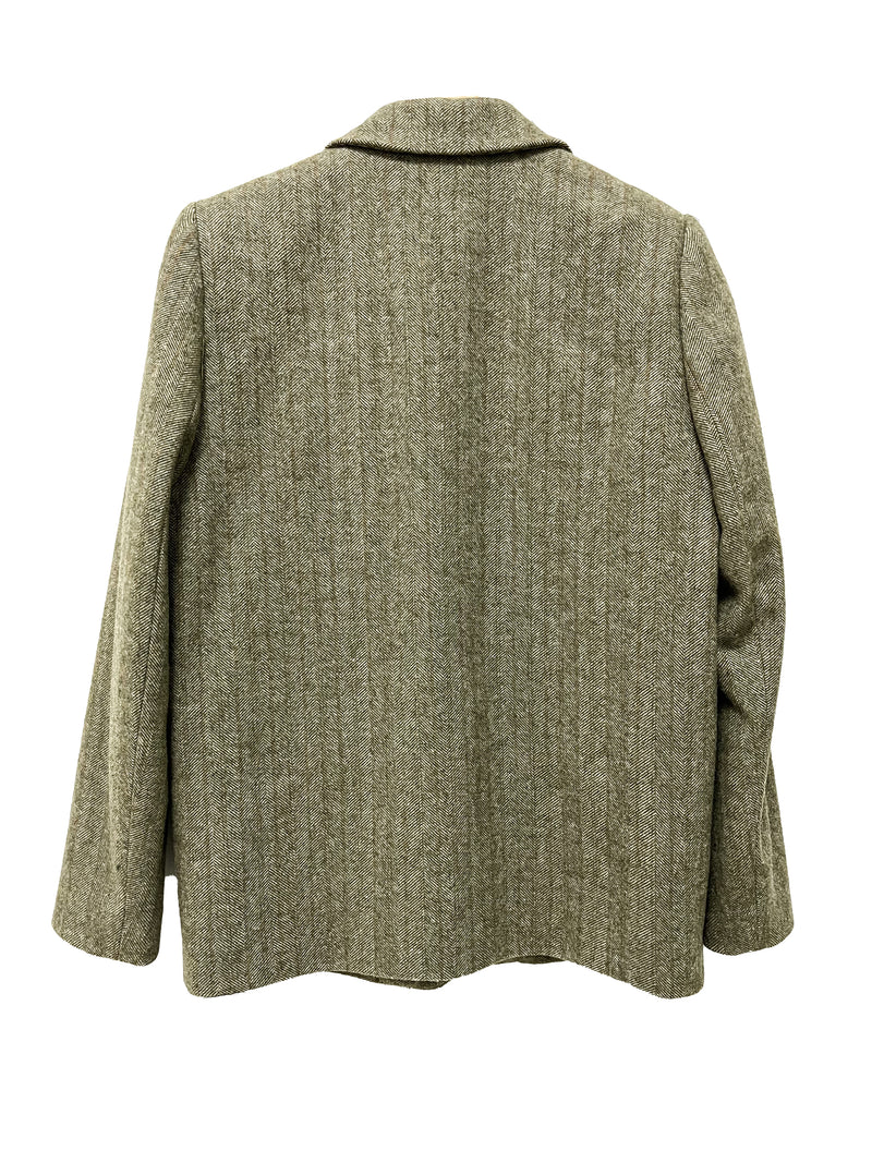 Blazer espiguilla verde