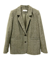 Blazer espiguilla verde