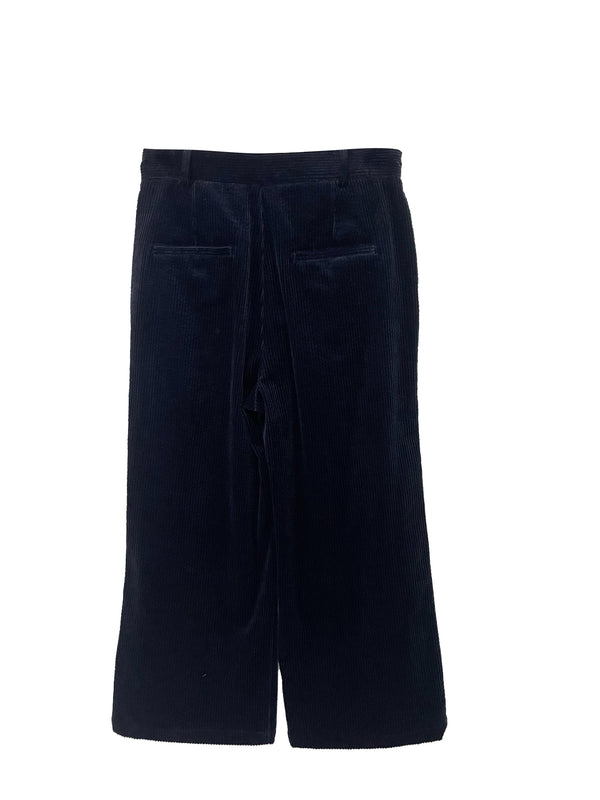 pantalon pana pinza azul