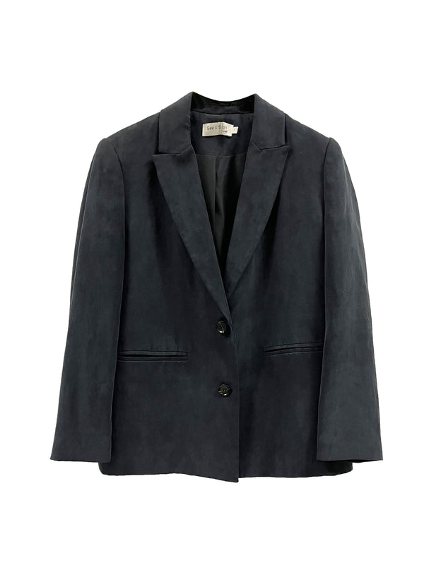 Blazer algodon negra