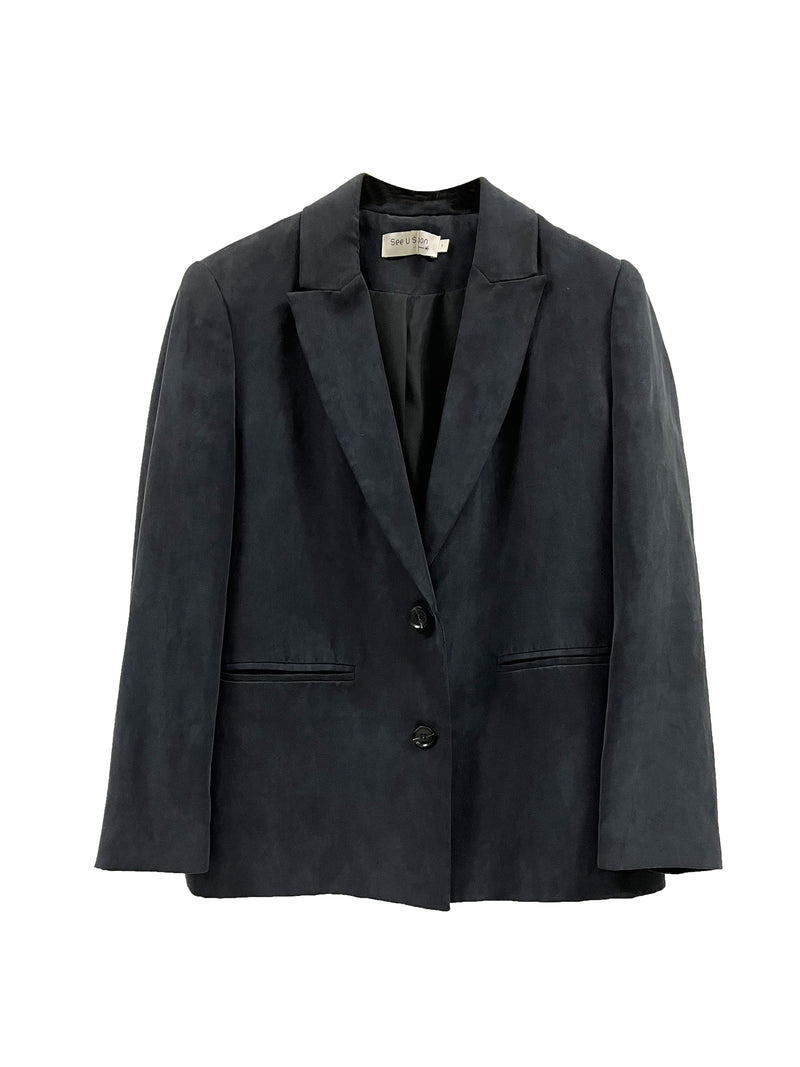 Blazer algodon negra