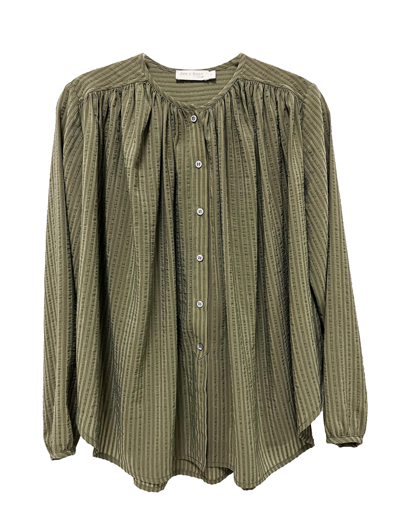 Camisa dibujo trama khaki