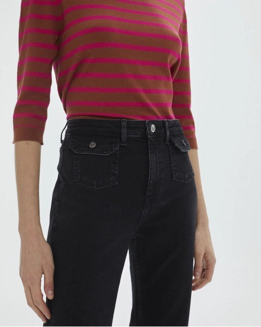 Vaquero long flare bolsillos frontales