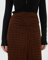 Falda midi entalladacuadros