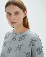 Camiseta oversize print serpiente
