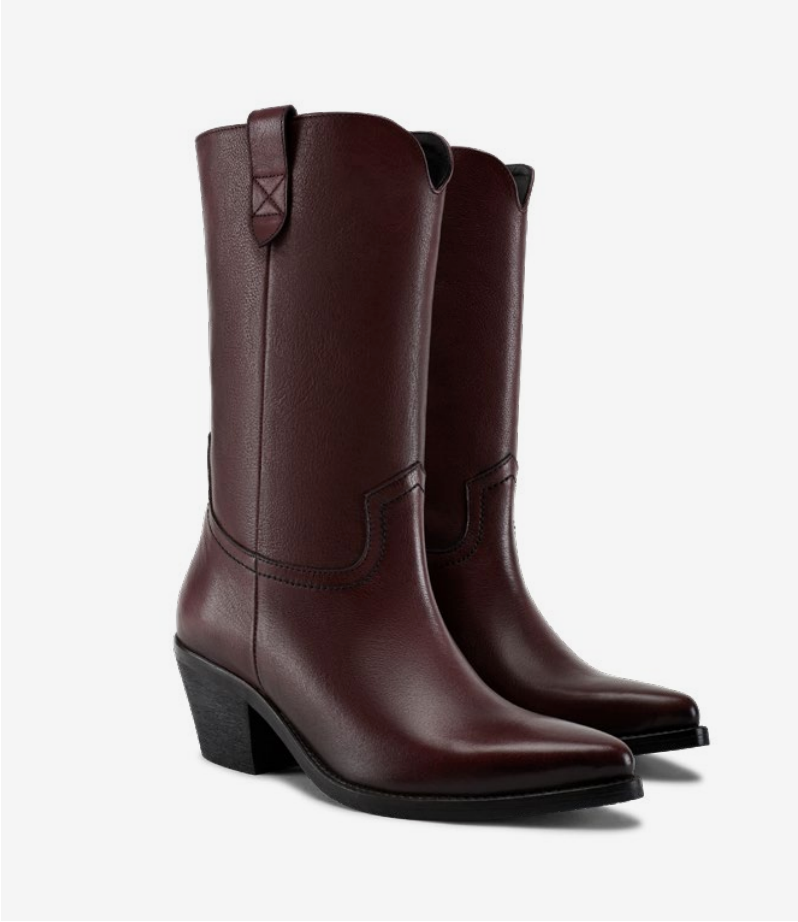 Botin cowboy burdeos