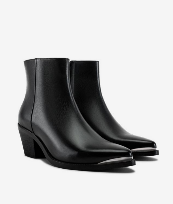 Botin cowboy bajo negro