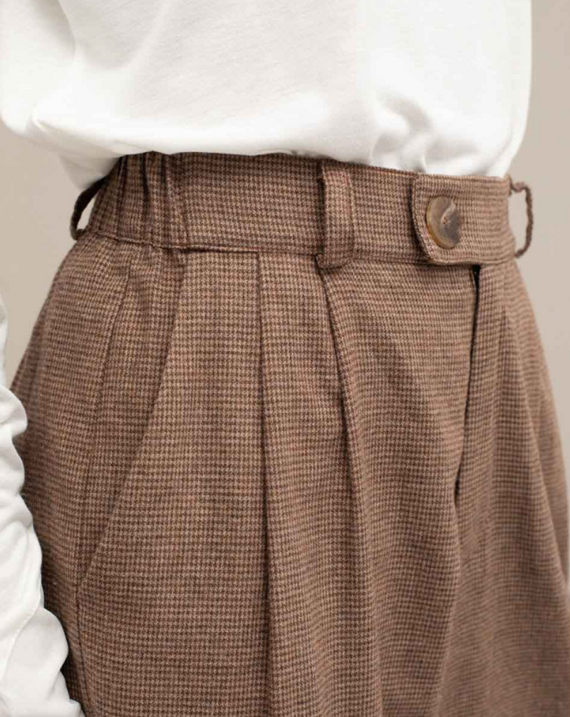 pantalon largo fluido pata de gallo