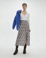 Falda midi animal print