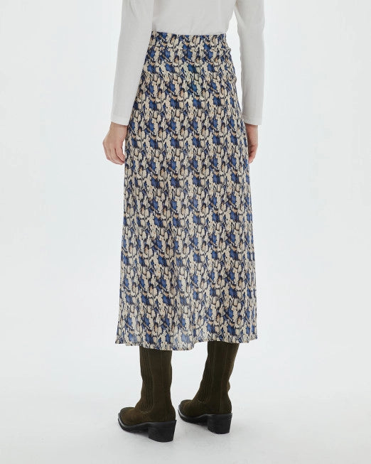 Falda midi animal print
