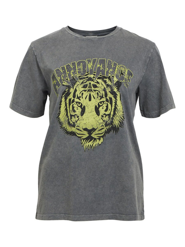 Camiseta gris cara tigre