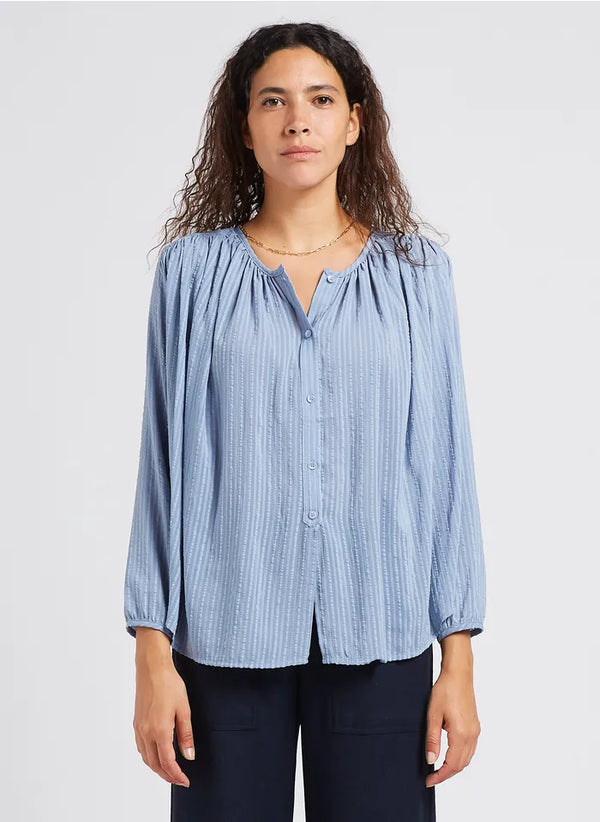Camisa dibujo trama azul