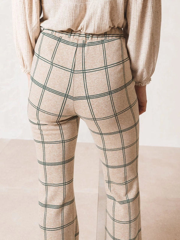Pantalon elastico cuadros