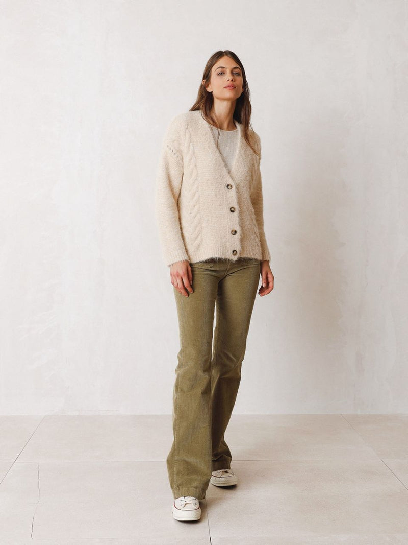Pantalon pana bolsilo delante