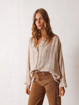 Camisa cuadros crudo