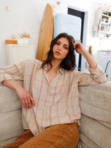 Camisa cuadros crudo