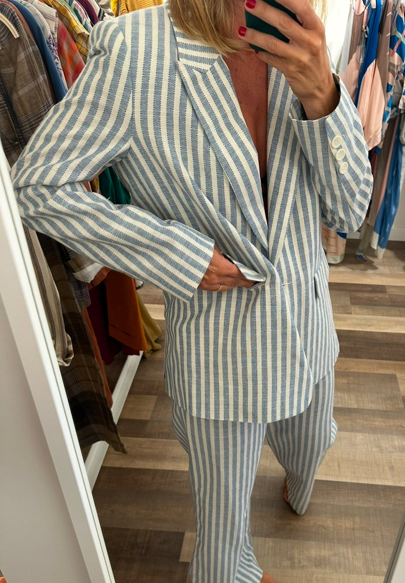blazer rayas hilo