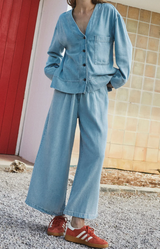 pantalon tejano ancho pinzas