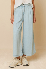 pantalon tejano ancho pinzas