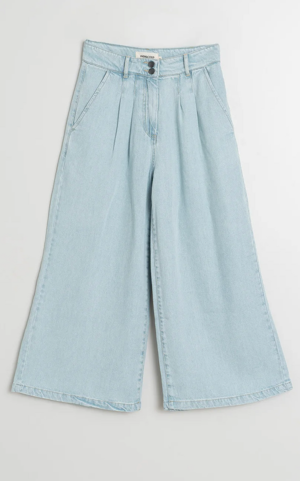 pantalon tejano ancho pinzas