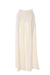 pantalon pinzas ancho lurex blanco
