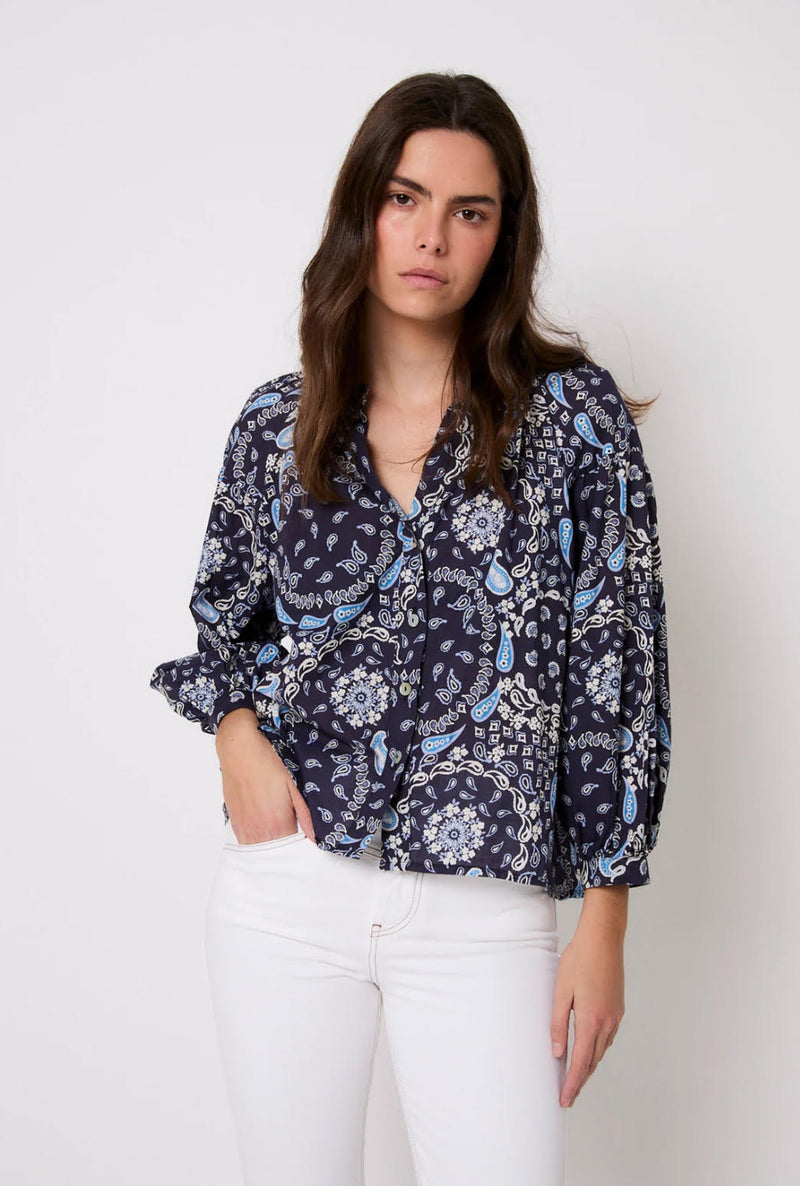 blusa venice bandana azul