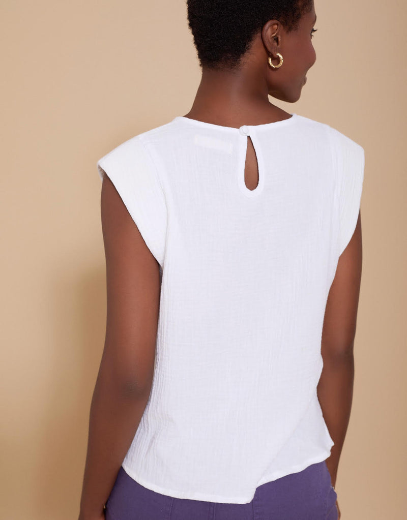 camiseta bimateria bambula hombrera