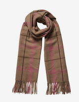 bufanda cuadros marron rosa