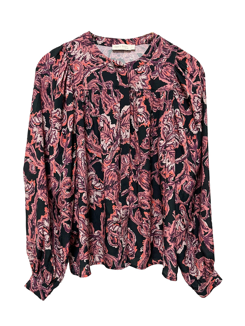 Camisa estampada brocados