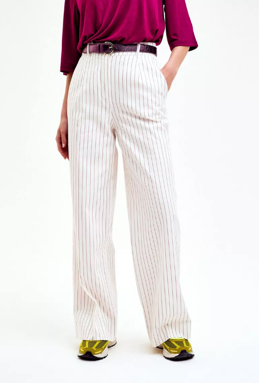 pantalon bl rayas granate