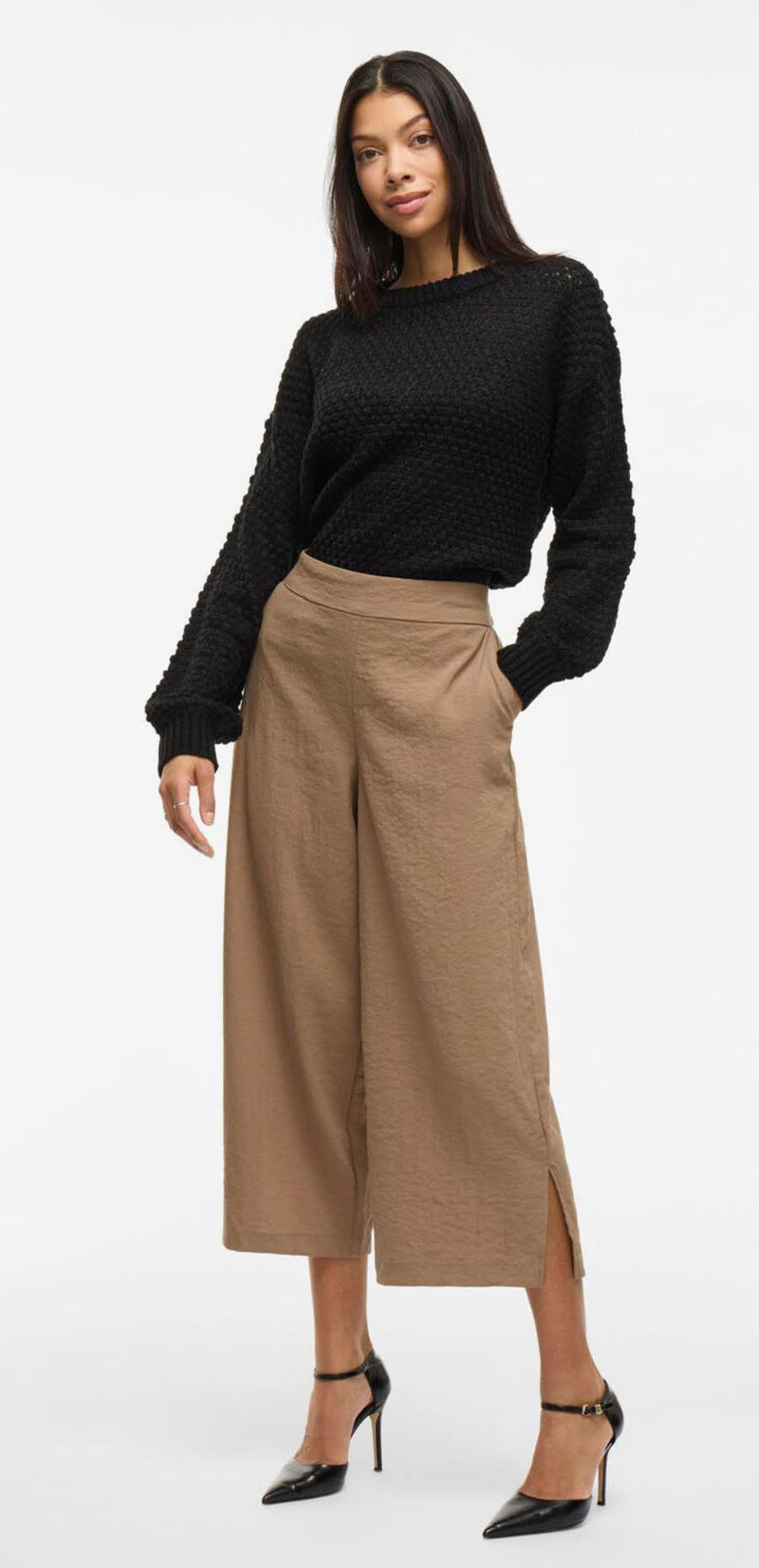 pantalon algodon goma atras, abertura en pierna