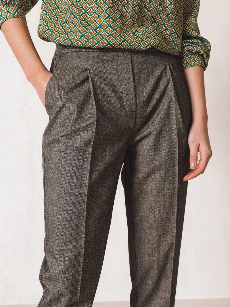 Pantalon espiga cintura elastica
