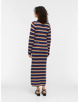 Vestido midi raya horizontal colores