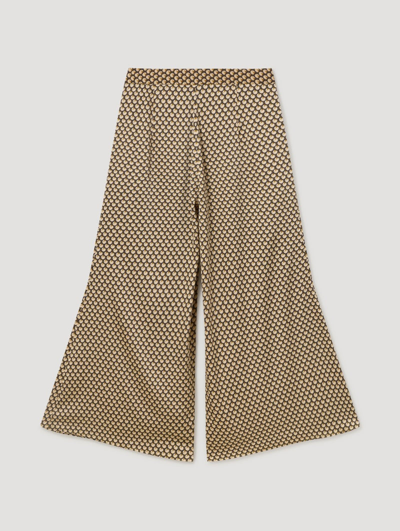 Pantalon estampado geometrico palazzo