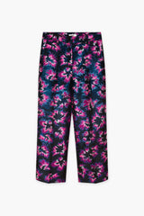 pantalon negro flores estrelladas fluor fosfo