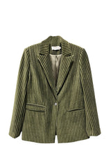 Blazer verde rayas terciopelo