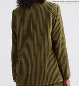 Blazer verde rayas terciopelo